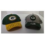 2 M/L New Era Green Bay Packers ball caps