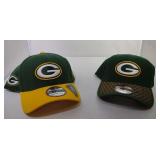 2 M/L New Era Green Bay Packers ball caps