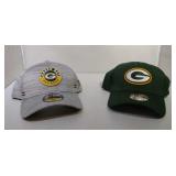 2 M/L New Era Green Bay Packers ball caps
