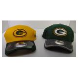 2 M/L New Era Green Bay Packers ball caps