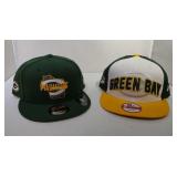 2 Snapback New Era Green Bay Packers ball caps