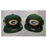 2 Snapback New Era Green Bay Packers ball caps