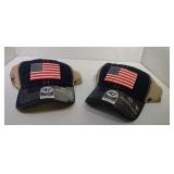 2 Operation Hat Trick Adjustable USA ball caps