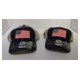 2 Operation Hat Trick Adjustable USA ball caps