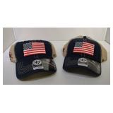 2 Operation Hat Trick Adjustable USA ball caps