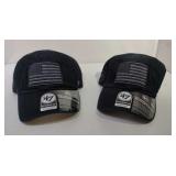 2 Operation Hat Trick Adjustable USA ball caps