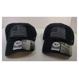 2 Operation Hat Trick Adjustable USA ball caps