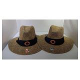 2 S/M Chicago Bears straw hats