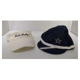 2 Dallas Cowboys Ladies hats - one visor and one