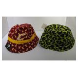2 New Era bucket hats - green is adult large and