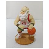 3 Milwaukee Bucks ornaments and BKB Santa