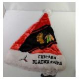 Chicago Blackhawks Santa hat and gnome ornament