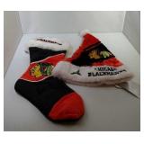 Chicago Blackhawks Santa hat and stocking