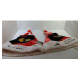 2 Chicago Blackhawks Santa hats