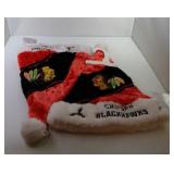 2 Chicago Blackhawks Santa hats