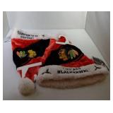 2 Chicago Blackhawks Santa hats