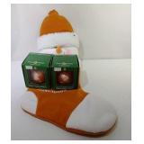 Texas Longhorns stocking and 2 ornaments -