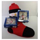 Wisconsin Badgers Snowman stocking and two star