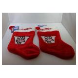2 Wisconsin Badgers stockings - 17 inches