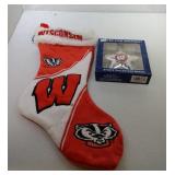 Wisconsin Badgers Stocking and star ornament