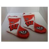 2 Wisconsin Badgers stockings - 17 inch