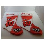 2 Wisconsin Badgers stockings - 17 inch