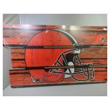 25in X 14in Cleveland Browns Wooden Plaque