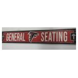 36in X 6in Atlanta Falcons Wooden Plaque