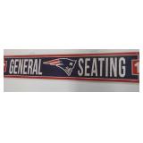 36in X 6in New England Patriots Wooden Plaque