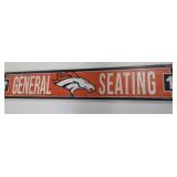36in X 6in Denver Broncos Wooden Plague