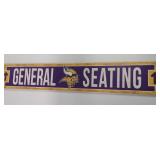 36in X 6in Minnesota Vikings Wooden Plaque