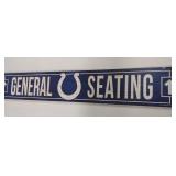 36in X 6in Indianapolis Colts Wooden Plaque
