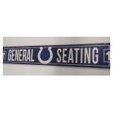 36in X 6in Indianapolis Colts Wooden Plaque