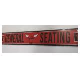 36in X 6in Chicago Bulls Wooden Plaque