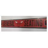 36in X 6in Chicago Bulls Wooden Plaque
