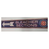 36in X 6in Chicago Cubs Wooden Plaque
