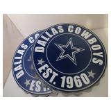 2 12in Dia. Dallas Cowboys  Bottle Cap Plaques