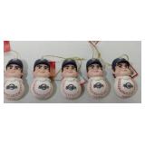5 Milwaukee Brewers tree ornaments - 3 inches