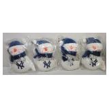 4 New York Yankees Snowmen - 7 inches