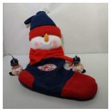 Boston Red Sox stocking and 2 ornaments