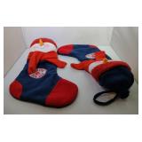 pair of Boston Red Sox Christmas stockings