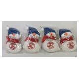 Lot of 4 6" Plush Boston Red Sox ornaments