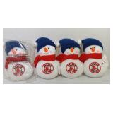 Lot of 4 6" Plush Boston Red Sox ornaments