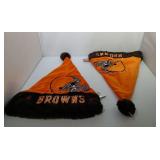 Pair of Cleveland Browns Santa hats