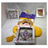 Lot of 3 Minnesota Vikings ornament & Stocking
