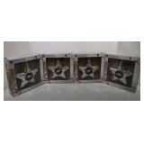 4 Philadelphia Eagles Star ornaments - 5 inches