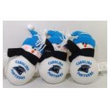 3 Carolina Panthers snowmen - 7 inches