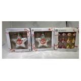 Kansas City Chiefs tree ornaments - 2 stars and 1