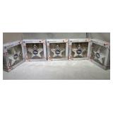 5 Denver Broncos Star tree ornaments - 5 inches