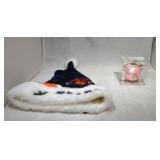 Chicago Bears Santa hat and Pink glass ornament